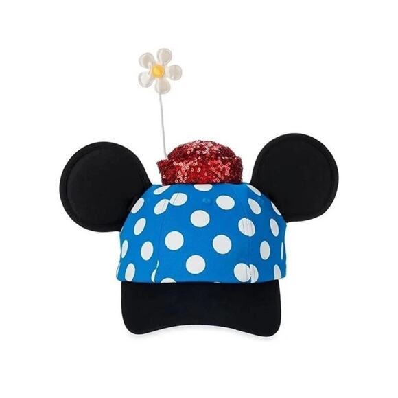 Disney Minnie Mouse Ears Hat Bundle: Headband + Baseball Caps, Polka Dot, Sequin - Picture 11 of 15